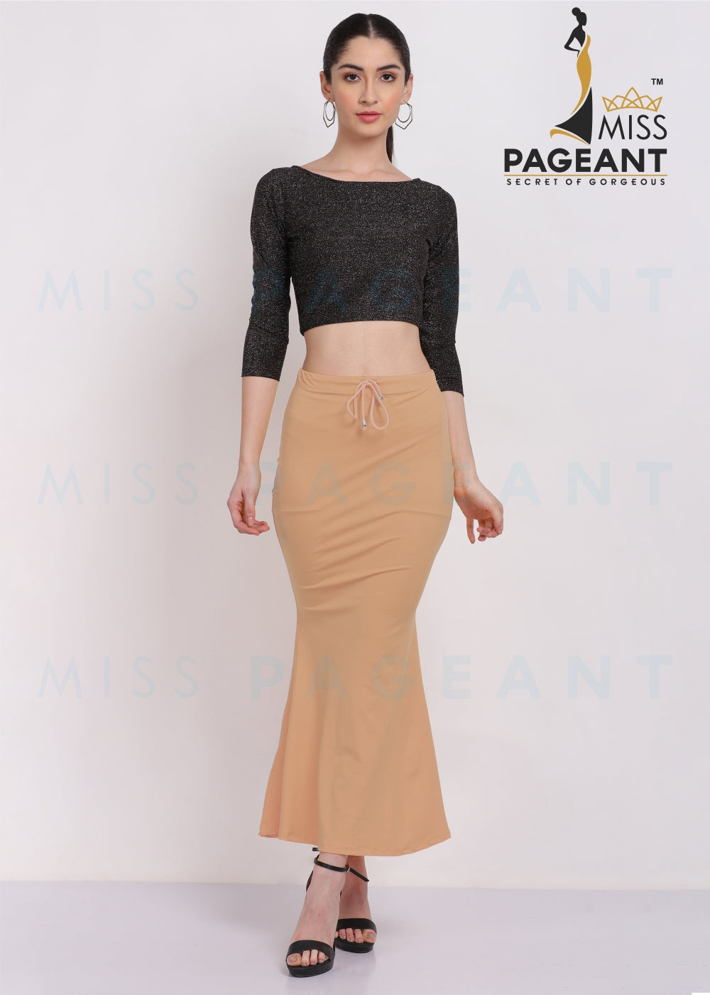 Women's Flared Stretchable Cotton Saree Shapewear (Mini) - Skin – Miss  Pageant